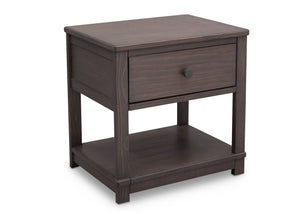Delta Children Rustic Grey (084) Langston Nightstand with Drawer and Shelf, Side View, a3a 0