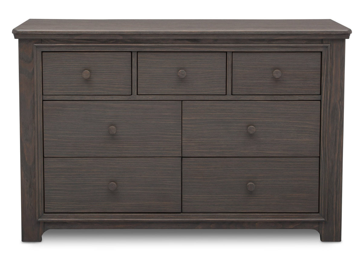 Serta Rustic Grey (084) Langley 7 Drawer Dresser, Front View a1a