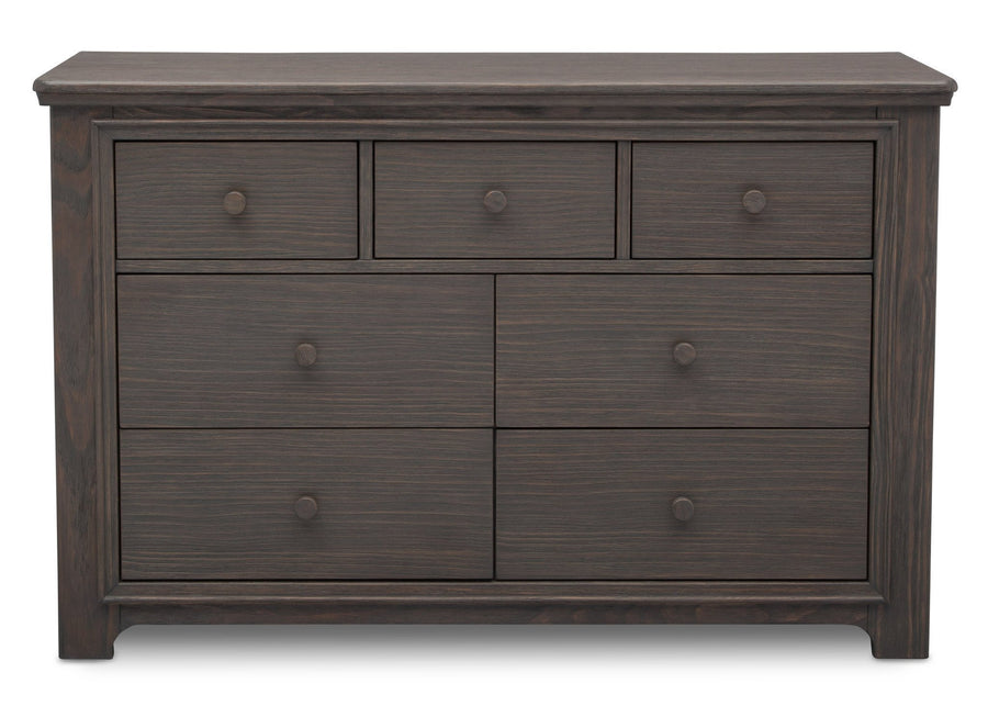 Serta Rustic Grey (084) Langley 7 Drawer Dresser, Front View a1a 1-Langley 7 Drawer Dresser