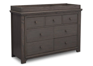 Serta Rustic Grey (084) Langley 7 Drawer Dresser, Right View with Top a4a 15