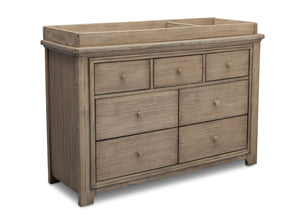 Serta Rustic Driftwood (112) Langley 7 Drawer Dresser, Right View b4b 8-Langley 7 Drawer Dresser