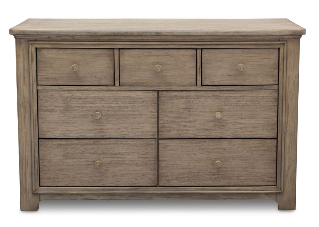 Serta Rustic Driftwood (112) Langley 7 Drawer Dresser, Front View b1b