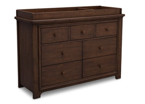 Serta Rustic Oak (229) Langley 7 Drawer Dresser, Right View with Top c4c 11-Langley 7 Drawer Dresser