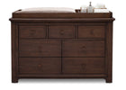 Serta Rustic Oak (229) Langley 7 Drawer Dresser, Front View with Props c3c 8-Langley 7 Drawer Dresser