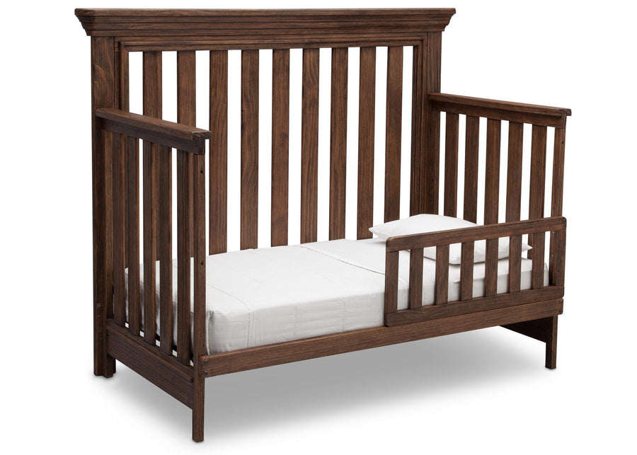 Serta Rustic Oak (229) Langley 4-in-1 Crib Right View Toddler Bed Conversion c3c 12-Langley 4-in-1 Crib