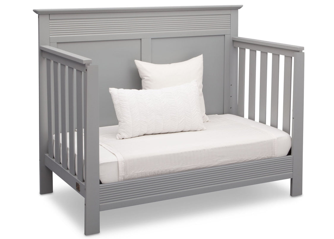 Serta Grey (026) Fall River 4-in-1 Convertible Crib, Right Daybed View a4a