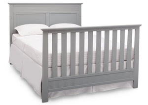 Serta Grey (026) Fall River 4-in-1 Convertible Crib, Right Bed View with Footboard a6a 7