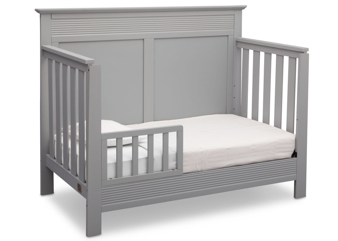 Serta Grey (026) Fall River 4-in-1 Convertible Crib, Right Toddler Bed View a3a