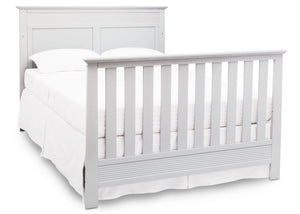 Serta Bianca White (130) Fall River 4-in-1 Convertible Crib, Right Full Bed View b5b 12