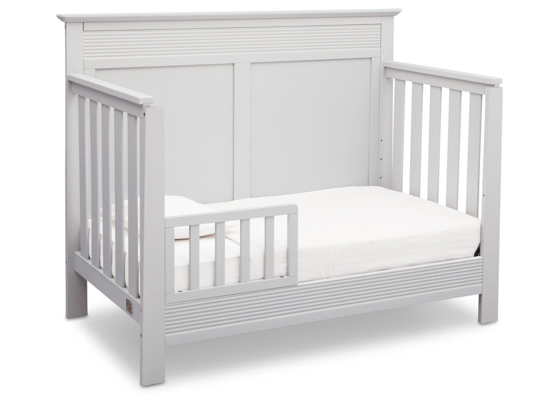 Serta Bianca White (130) Fall River 4-in-1 Convertible Crib, Right Toddler Bed View b3b