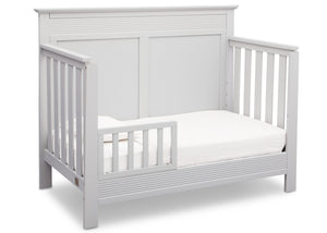 Serta Bianca White (130) Fall River 4-in-1 Convertible Crib, Right Toddler Bed View b3b 26