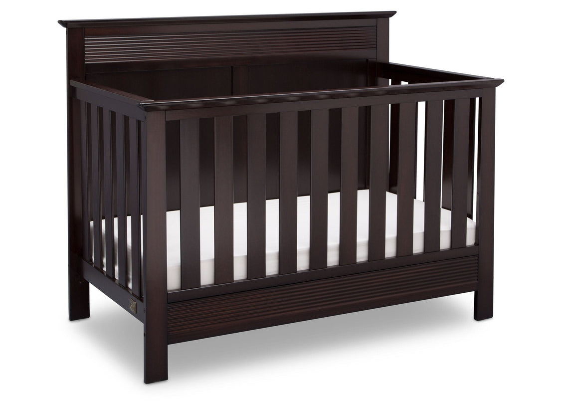 Serta Dark Chocolate (207) Fall River 4-in-1 Convertible Crib, Right Crib View c2c