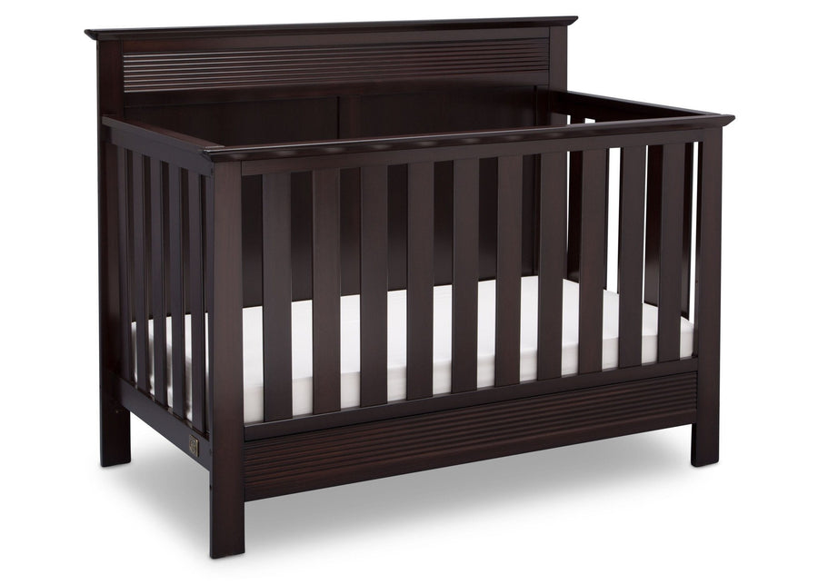 Serta Dark Chocolate (207) Fall River 4-in-1 Convertible Crib, Right Crib View c2c 13-Fall River 4-in-1 Convertible Crib