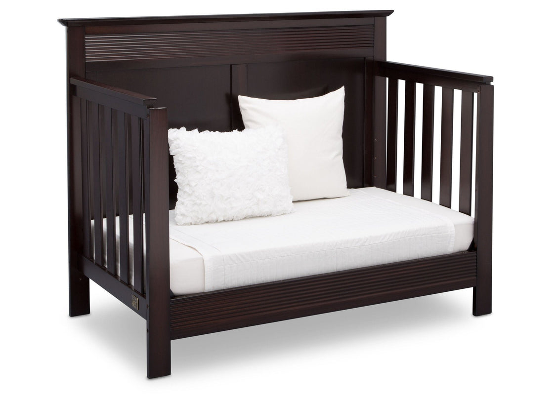 Serta Dark Chocolate (207) Fall River 4-in-1 Convertible Crib, Right Daybed View c4c