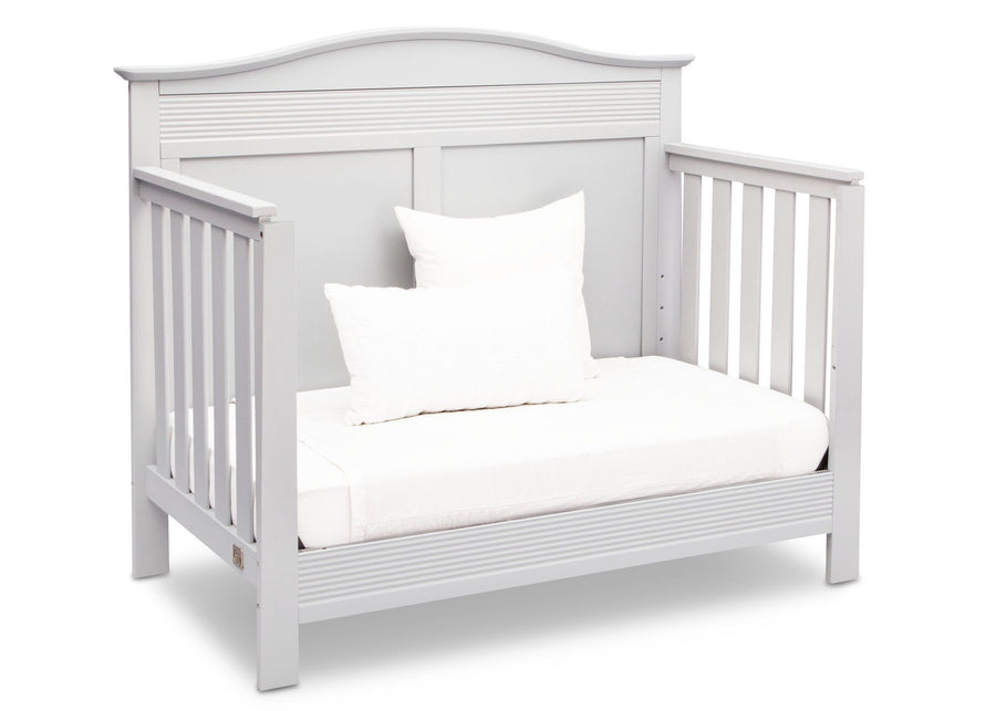 Serta Bianca White (130) Barrett 4-in-1 Convertible Crib, Right Daybed View b4b 10-Barrett 4-in-1 Convertible Crib