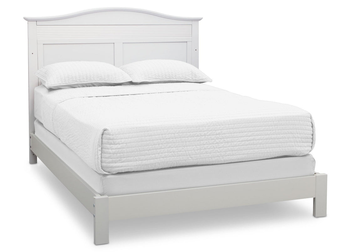Serta Bianca White (130) Barrett 4-in-1 Convertible Crib, Right Full Bed View b5b