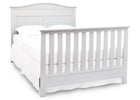 Serta Bianca White (130) Barrett 4-in-1 Convertible Crib, Right Full Bed View with Footboard b6b 11-Barrett 4-in-1 Convertible Crib