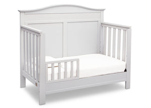 Serta Bianca White (130) Barrett 4-in-1 Convertible Crib, Right Toddler Bed View b3b 12