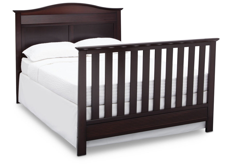 Serta Dark Chocolate (207) Barrett 4-in-1 Convertible Crib, Right Full Bed View c6c 17-Barrett 4-in-1 Convertible Crib