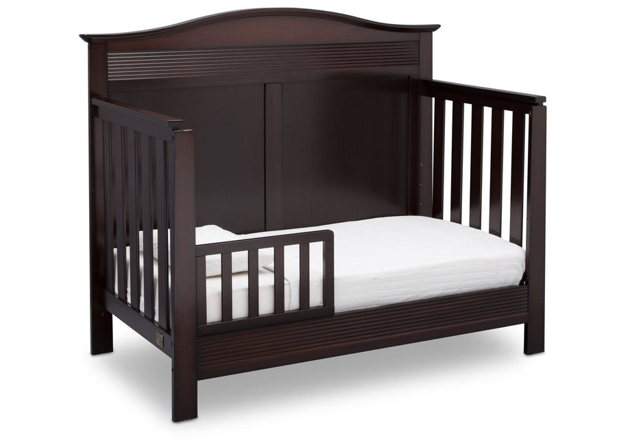 Serta Dark Chocolate (207) Barrett 4-in-1 Convertible Crib, Right Toddler Bed View c3c 15-Barrett 4-in-1 Convertible Crib