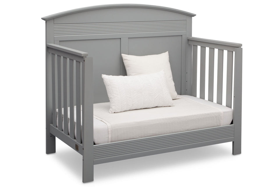 Serta Grey (026) Ashland 4-in-1 Convertible Crib, Right Daybed View a4a 4-Ashland 4-in-1 Convertible Crib