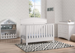 Serta Bianca White (130) Ashland 4-in-1 Convertible Crib, Room View b1b 1