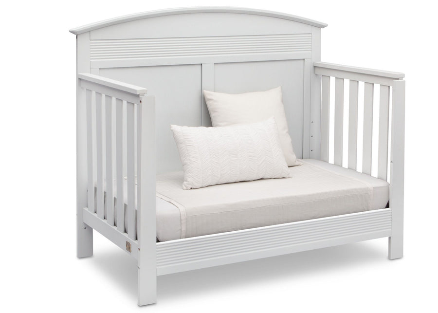 Serta Bianca White (130) Ashland 4-in-1 Convertible Crib, Right Day Bed View b4b 10-Ashland 4-in-1 Convertible Crib
