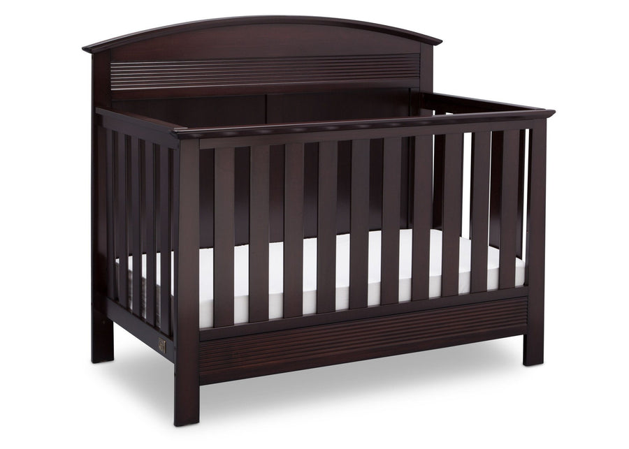 Serta Dark Chocolate (207) Ashland 4-in-1 Convertible Crib, Right Crib View c2c 14-Ashland 4-in-1 Convertible Crib