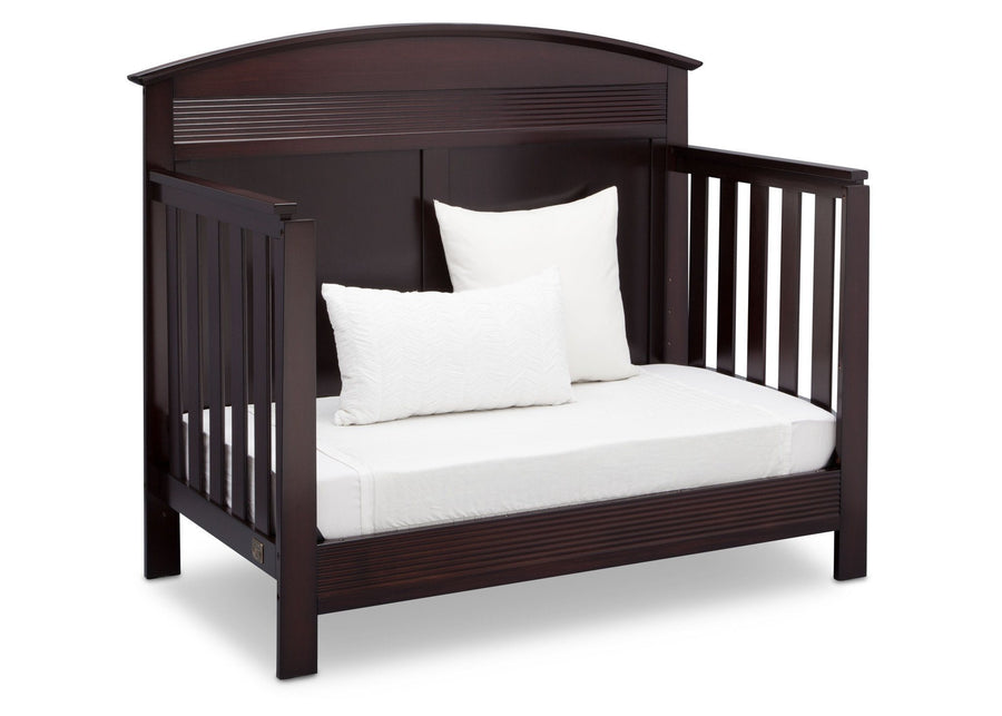 Serta Dark Chocolate (207) Ashland 4-in-1 Convertible Crib, Right Day Bed View c4c 16-Ashland 4-in-1 Convertible Crib