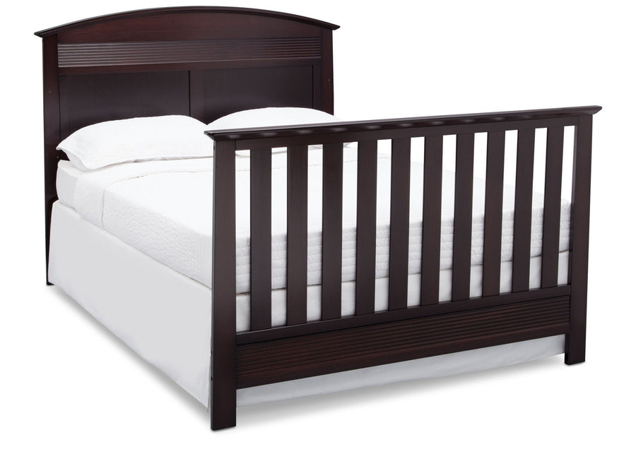 Serta Dark Chocolate (207) Ashland 4-in-1 Convertible Crib, Right Toddler Bed View with Footboard c6c 17-Ashland 4-in-1 Convertible Crib