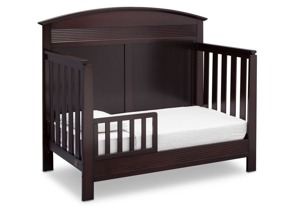 Serta Dark Chocolate (207) Ashland 4-in-1 Convertible Crib, Right Toddler Bed View c3c