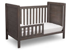 Delta Children Rustic Grey (084) Cali 4-in-1 Crib, angled conversion to toddler bed, a4a 4-Cali 4-in-1 Crib