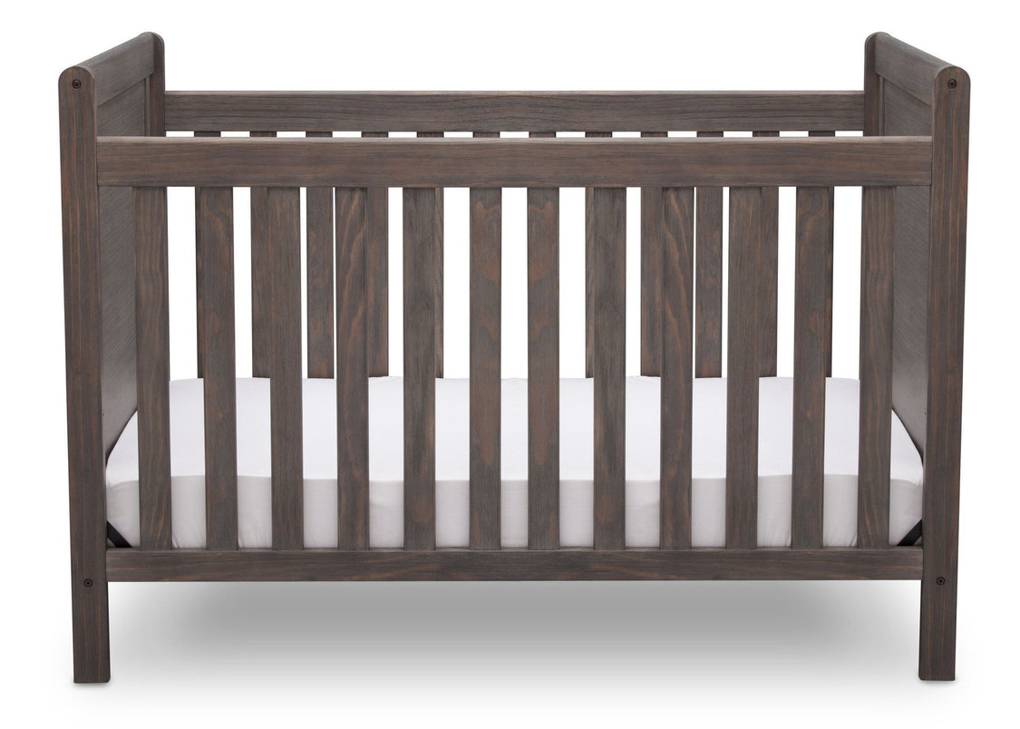 Delta Children Rustic Grey (084) Cali 4-in-1 Crib, front view, a2a
