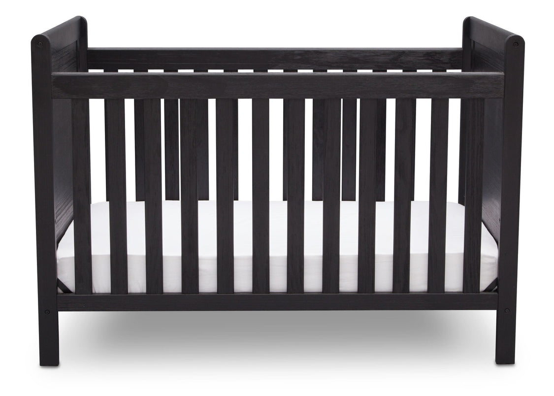 Delta Children Rustic Ebony (935) Cali 4-in-1 Crib, front view, c2c