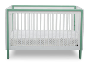 Serta Fremont 3-in-1 Convertible Crib Bianca with Aqua (134) Front a3a 5