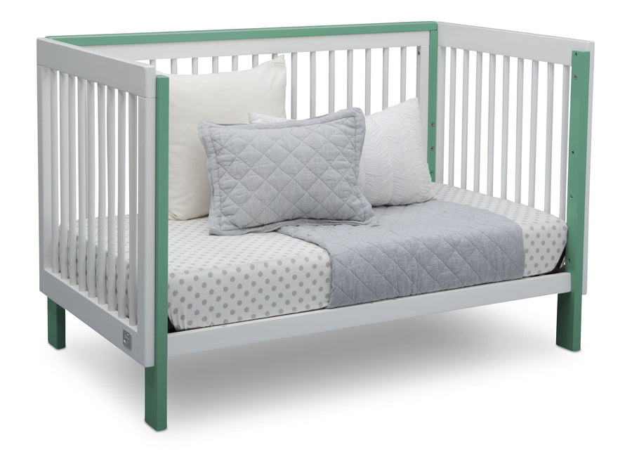 Serta Fremont 3-in-1 Convertible Crib Bianca with Aqua (134) Daybed a5a 5-Fremont 3-in-1 Convertible Crib