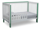 Serta Fremont 3-in-1 Convertible Crib Bianca with Aqua (134) Toddler Bed a4a 4-Fremont 3-in-1 Convertible Crib