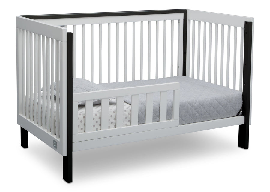 Serta Fremont 3-in-1 Convertible Crib Bianca White with Ebony (149) Toddler Bed b4b 9-Fremont 3-in-1 Convertible Crib