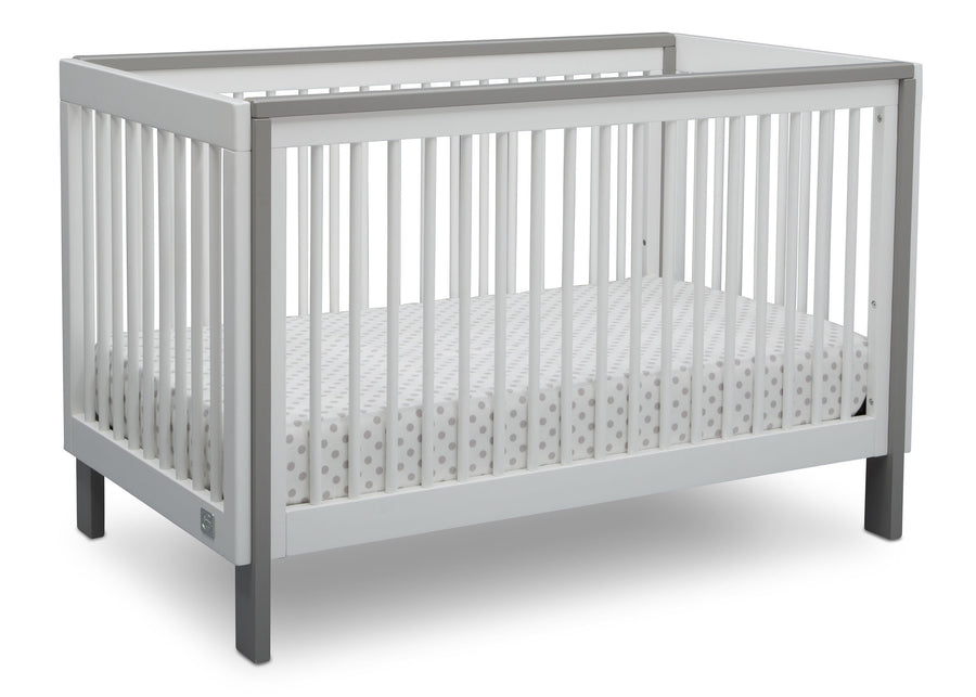 Serta Fremont 3-in-1 Convertible Crib Bianca White with Grey (166) Angle c2c 12-Fremont 3-in-1 Convertible Crib