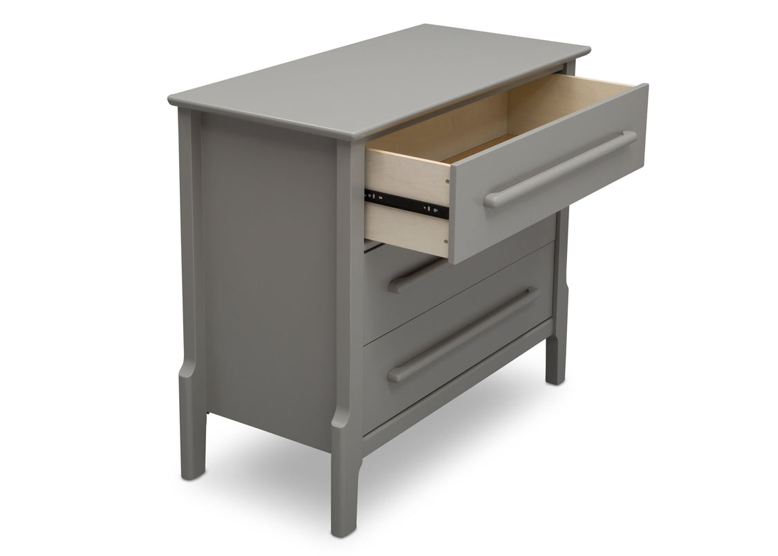 mid century modern changing table dresser Mid-Century Open Narrow Dresser with Removable Topper (38")