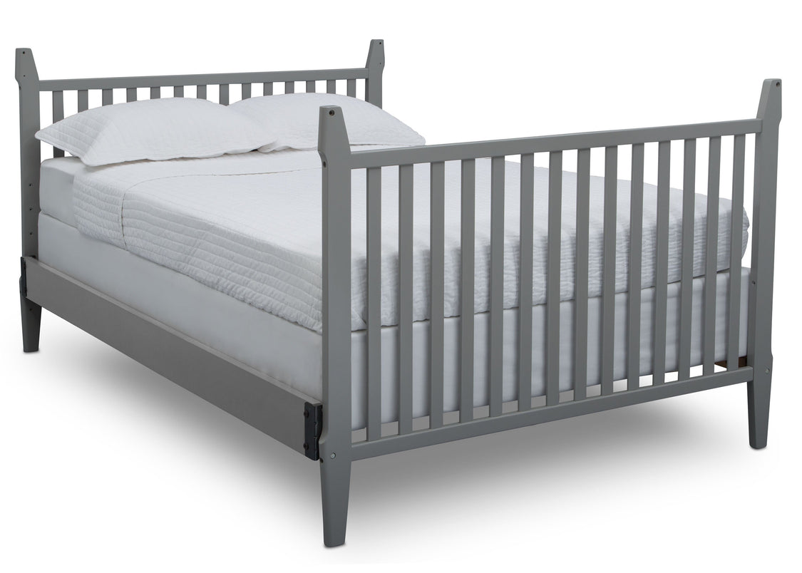 Serta Mid-Century Modern Classic 5-in-1 Convertible Crib Grey (026) Fullsize Footboard a6a