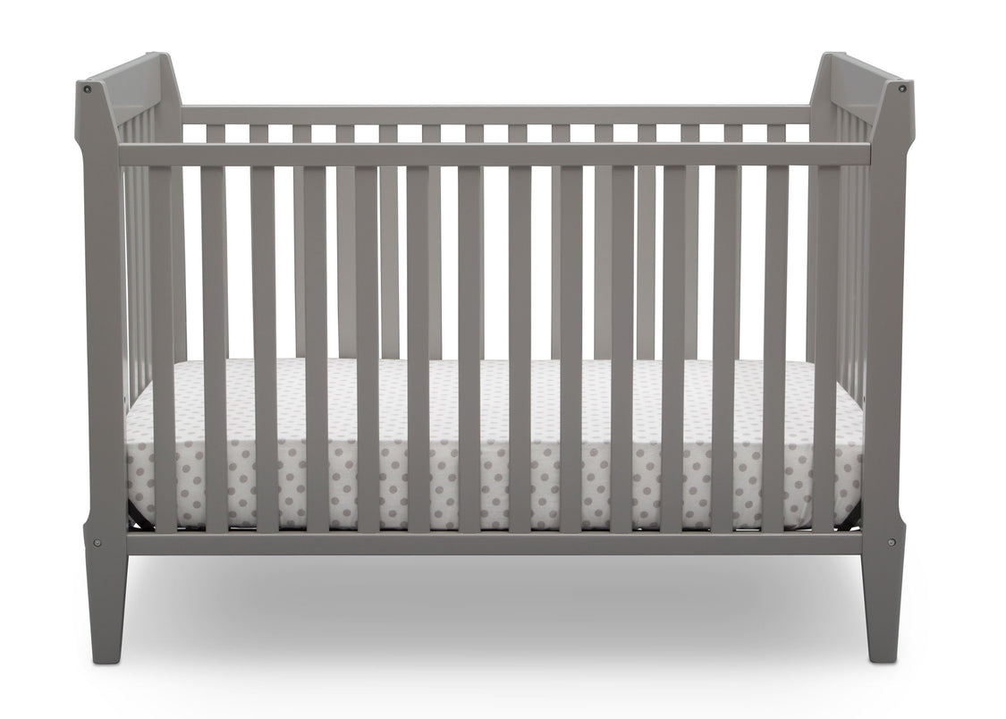 Serta Mid-Century Modern Classic 5-in-1 Convertible Crib Grey (026) Front a3a