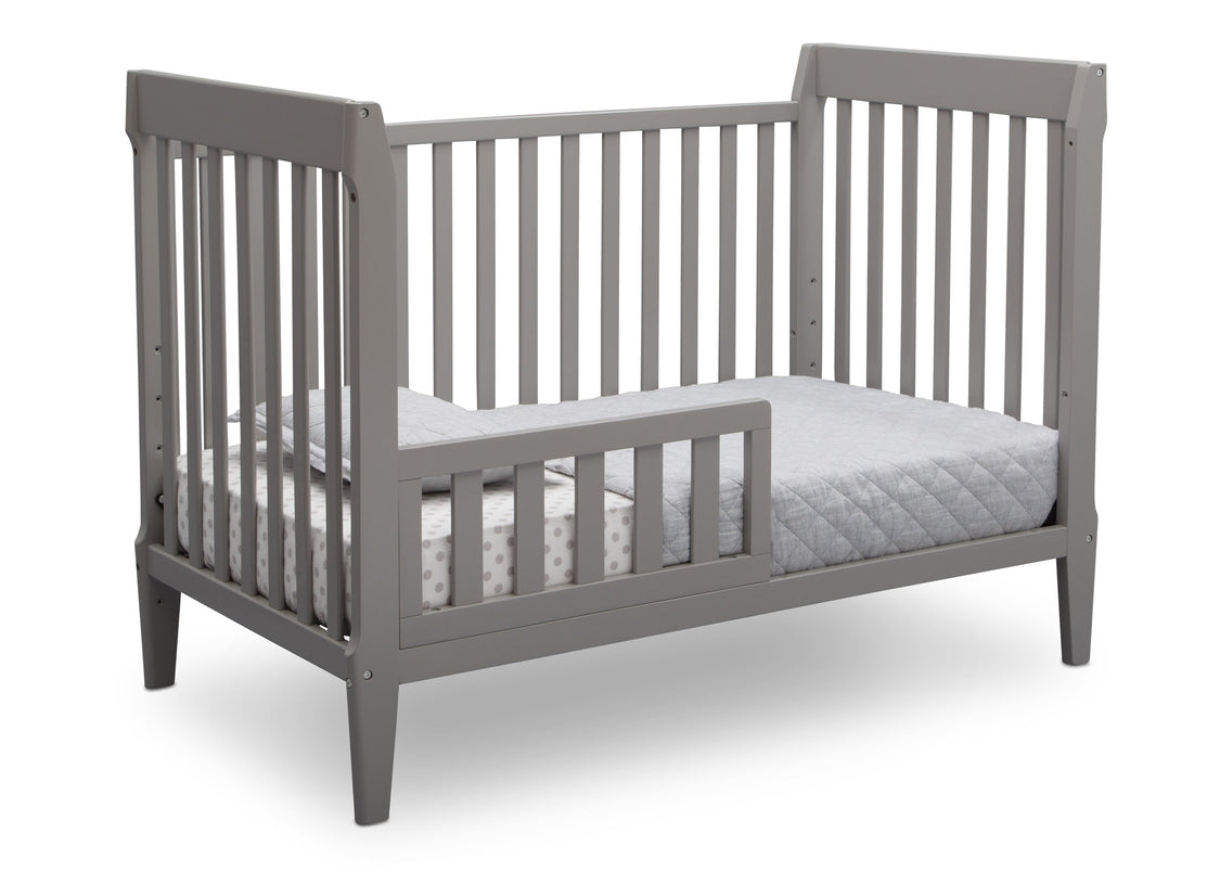 Serta Mid-Century Modern Classic 5-in-1 Convertible Crib Grey (026) Toddler Bed a4a
