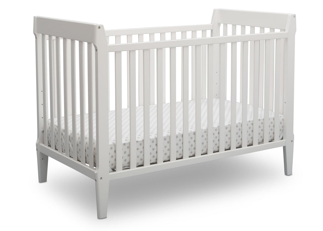 Serta Mid-Century Modern Classic 5-in-1 Convertible Crib Bianca (130) Angle b2b