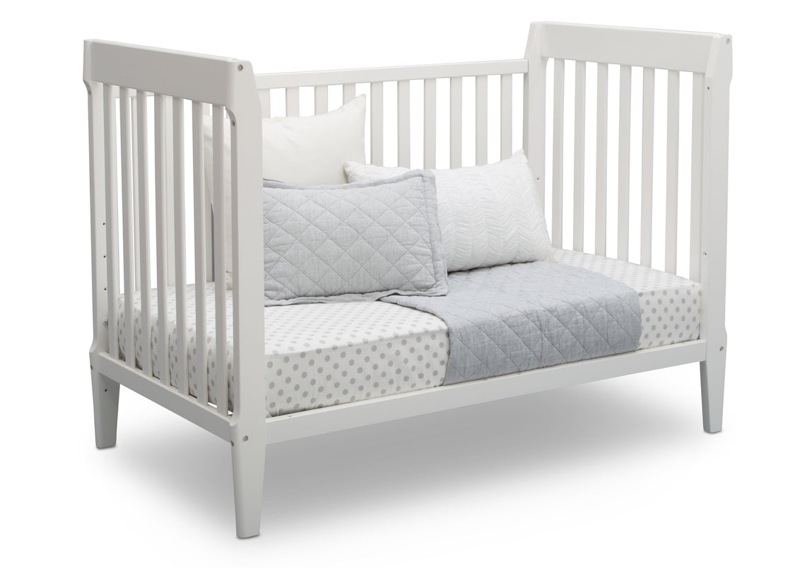 Serta Mid-Century Modern Classic 5-in-1 Convertible Crib Bianca (130) Daybed b5b
