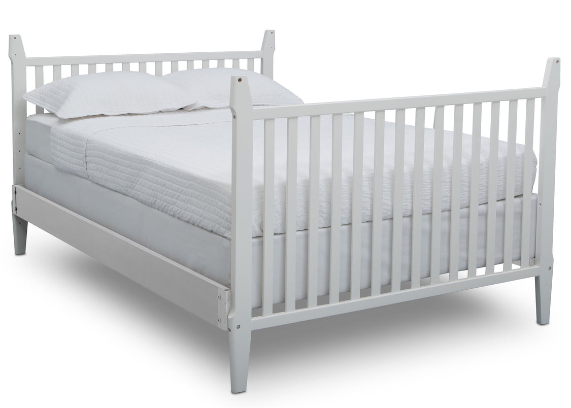 Serta Mid-Century Modern Classic 5-in-1 Convertible Crib Bianca (130) Fullsize Footboard b6b
