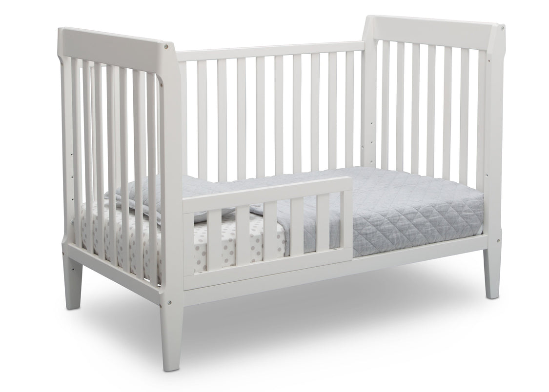 Serta Mid-Century Modern Classic 5-in-1 Convertible Crib Bianca (130) Toddler Bed b4b