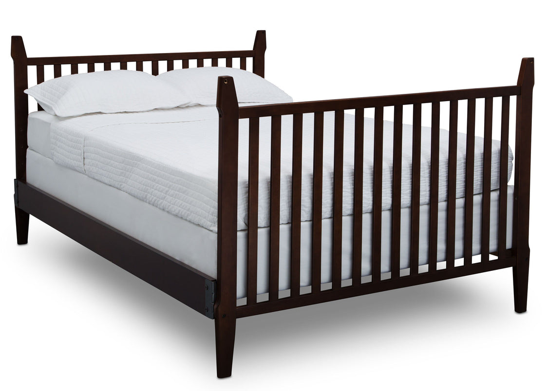 Serta Mid-Century Modern Classic 5-in-1 Convertible Crib Walnut Espresso (1324) Fullsize Footboard c6c