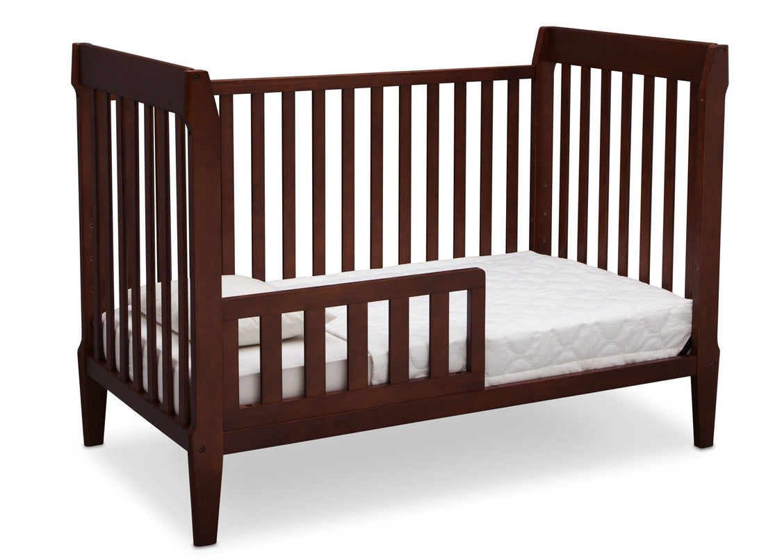 Serta Mid-Century Modern Classic 5-in-1 Convertible Crib Walnut Espresso (1324) Toddler Bed c4c