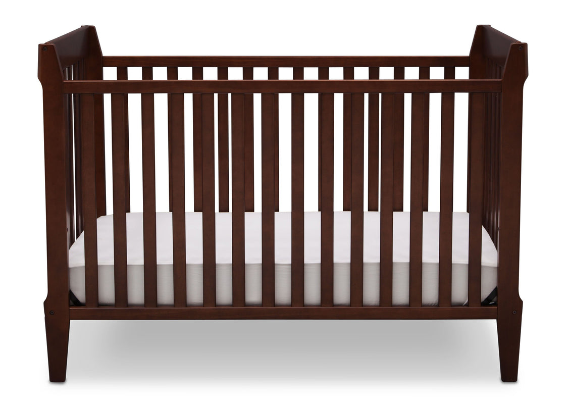 Serta Mid-Century Modern Classic 5-in-1 Convertible Crib Walnut Espresso (1324) Front c3c